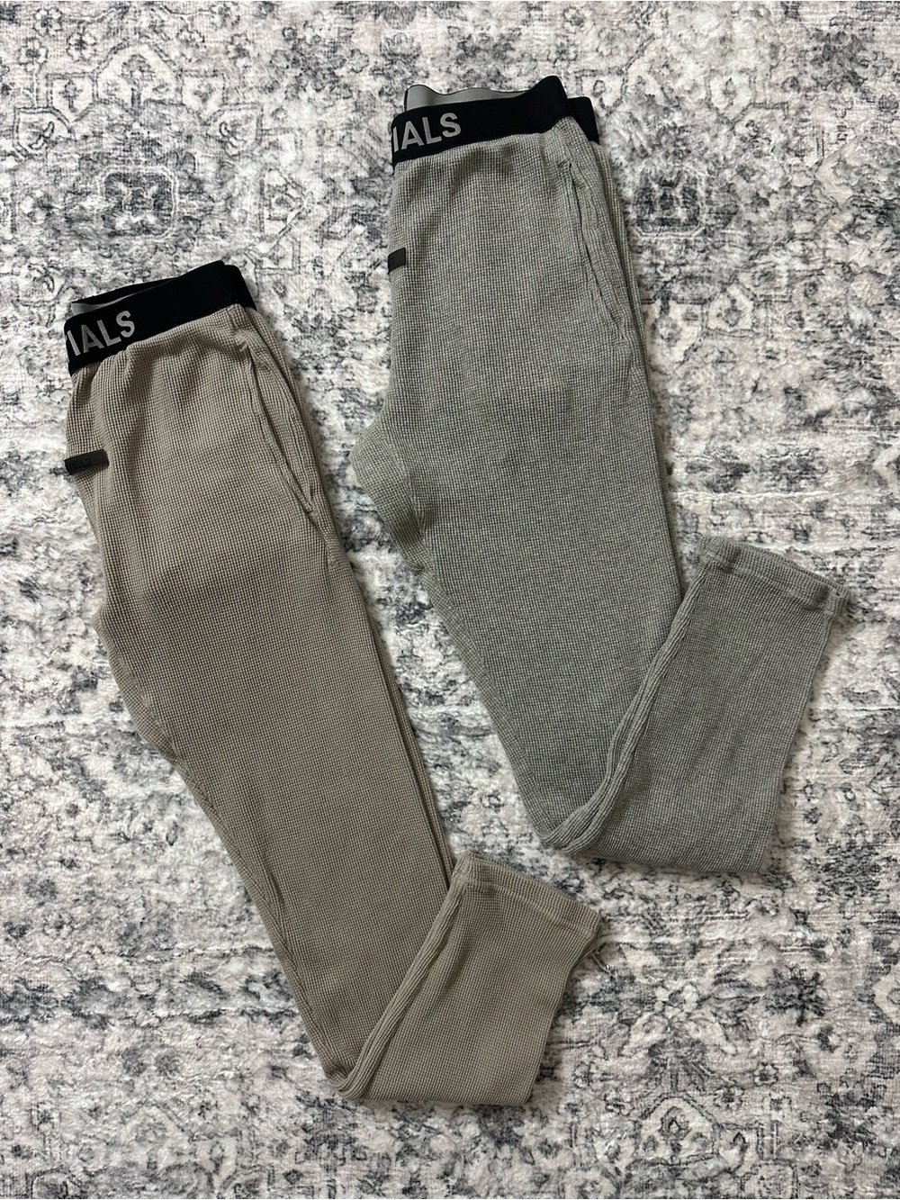 Essentials Straight Leg Knit Pants in Taupe and Grey Bundle